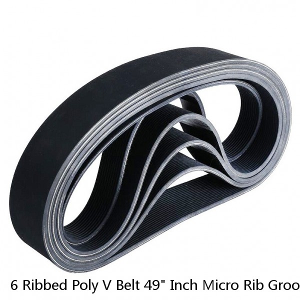 6 Ribbed Poly V Belt 49" Inch Micro Rib Groove Flat Belt Metric 490J6 490 J 6